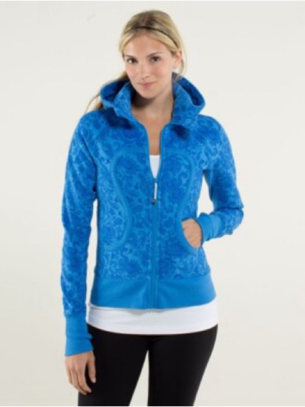 lululemon athletica Scuba Hoodie Blue Paisley- 4